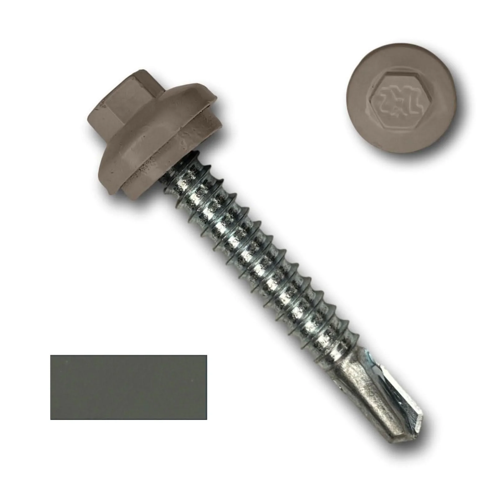 #12 x 1.5" ZXL Dome Cap Metal Building Screws (Metal-to-Metal), Self-Drilling - 250 Pack - Image 7