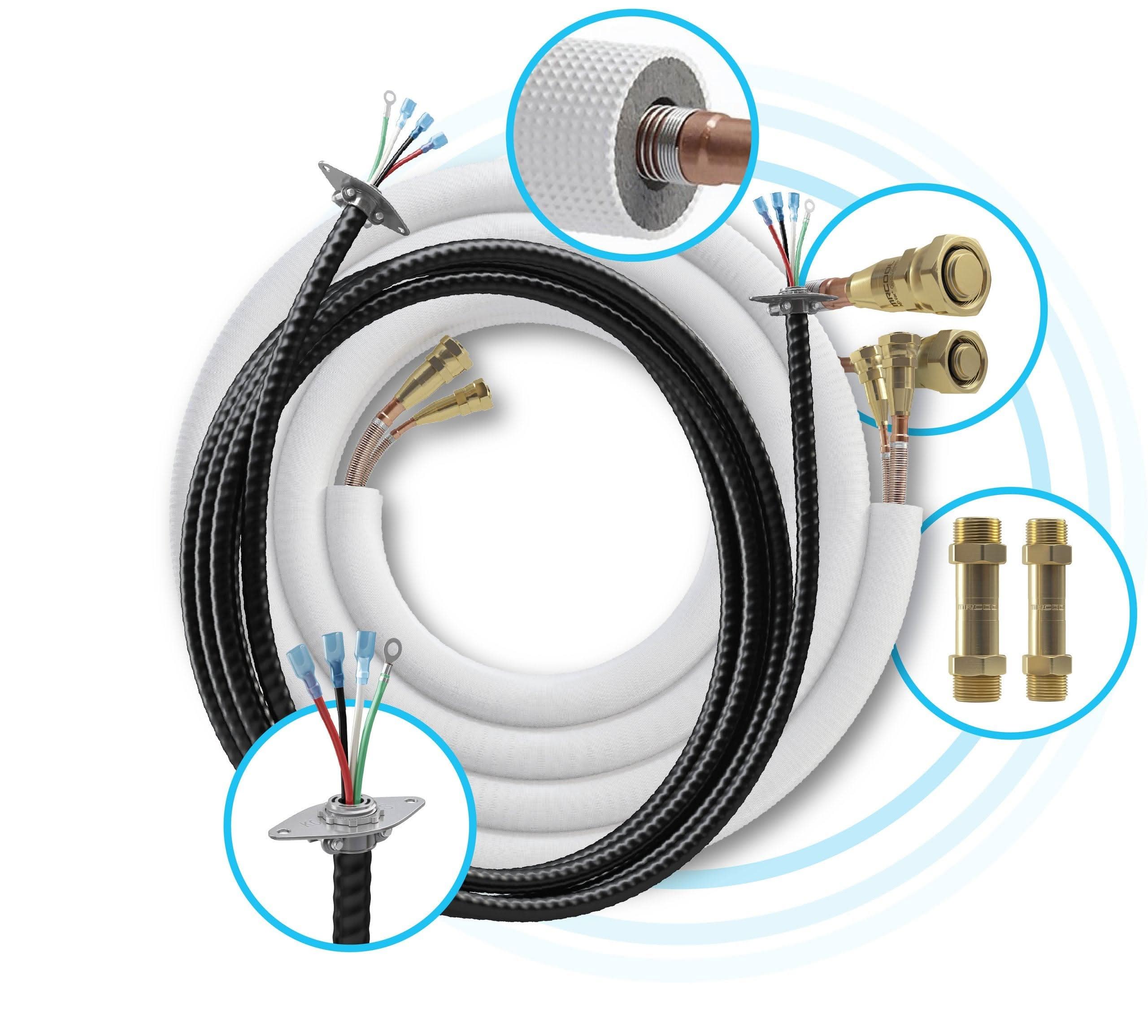 16' Install Kit for 24/36k BTU Gen 4 DIY or Easy Pro Systems - 25 Foot Pre-Filled Line Set With Wire and 2 Couplers - Image 5