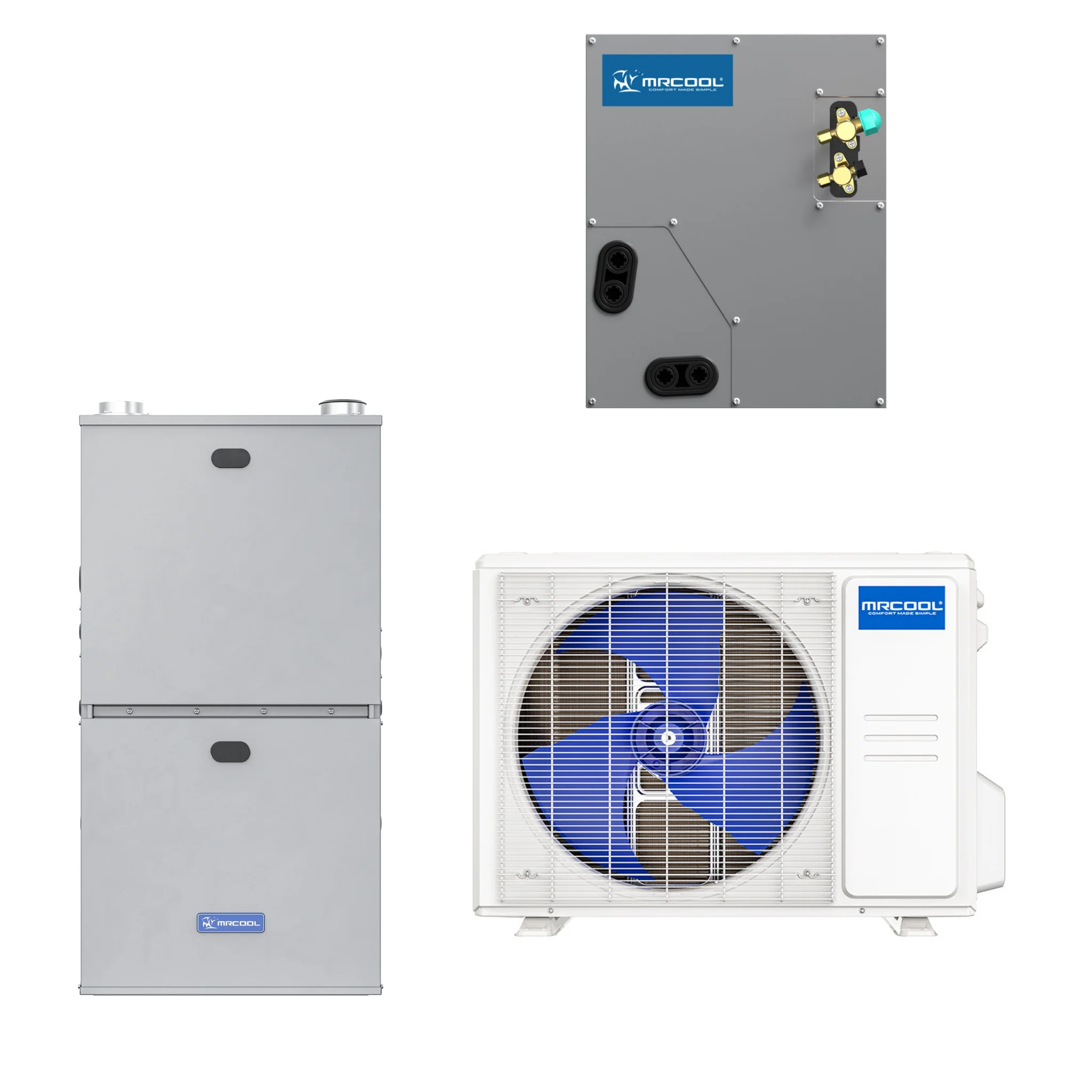2.5 Ton Heat Pump & 80K BTU 96% AFUE Gas Furnace System – Dual Fuel – VersaPro Series – Upflow/Horizontal
