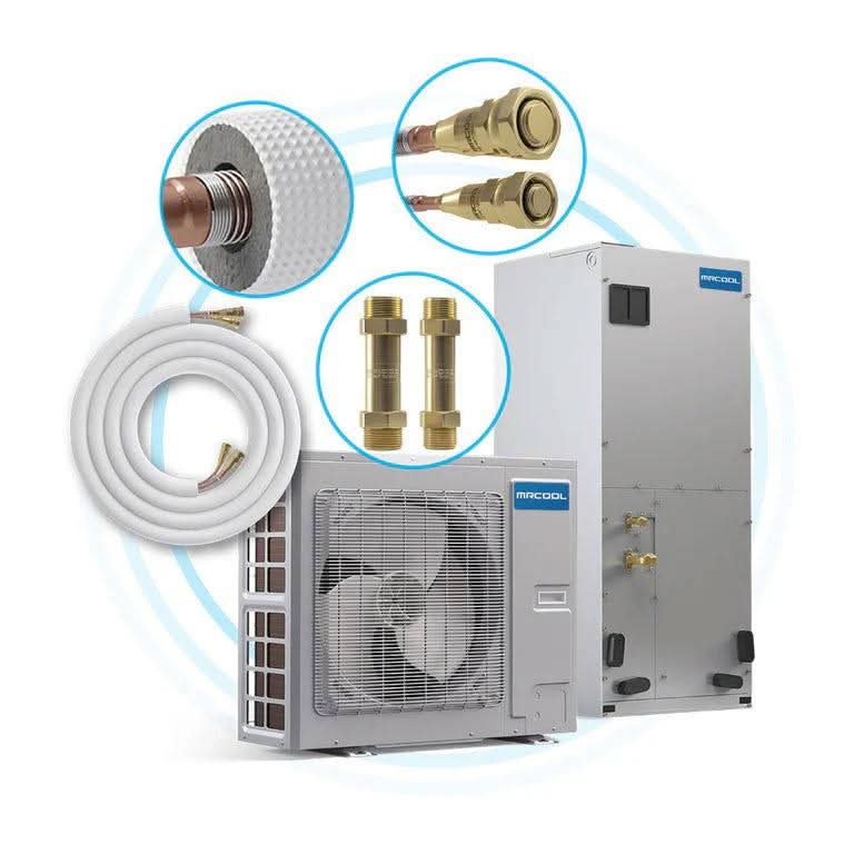 MRCOOL 25 ft. Pre-Charged 3/8" x 3/4" No-Vac Quick Connect Line Set (R-410A) – For 1st Gen Central Ducted & Universal Series | NV25-3834 - Image 3