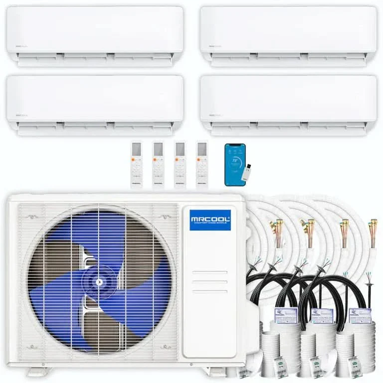 MRCOOL DIY 5th Gen Multi-Zone 4-Zone 36,000 BTU 23 SEER2 (6K + 6K + 18K + 18K) Ductless Mini-Split Air Conditioner and Heat Pump
