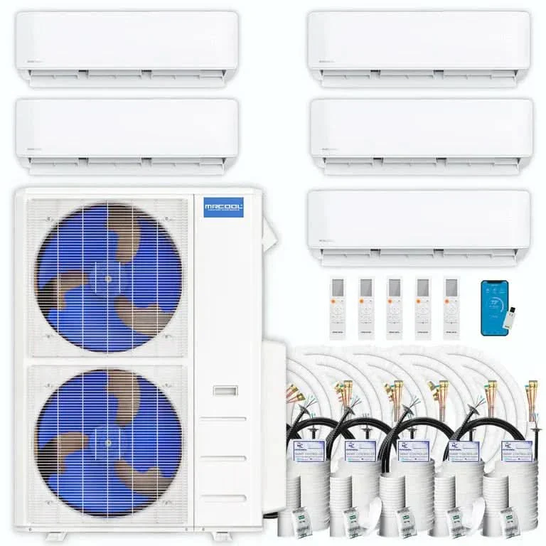 MRCOOL DIY 5th Gen Multi-Zone 5-Zone 55,000 BTU 22 SEER2 (6K + 6K + 12K + 12K + 12K) Ductless Mini-Split Air Conditioner and Heat Pump