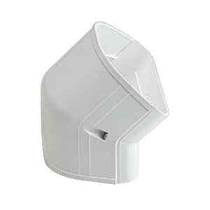 Fortress 4.5" 45° Outside Vertical Elbow – White (84101) | Lineset Cover Fitting | MRCOOL Compatible