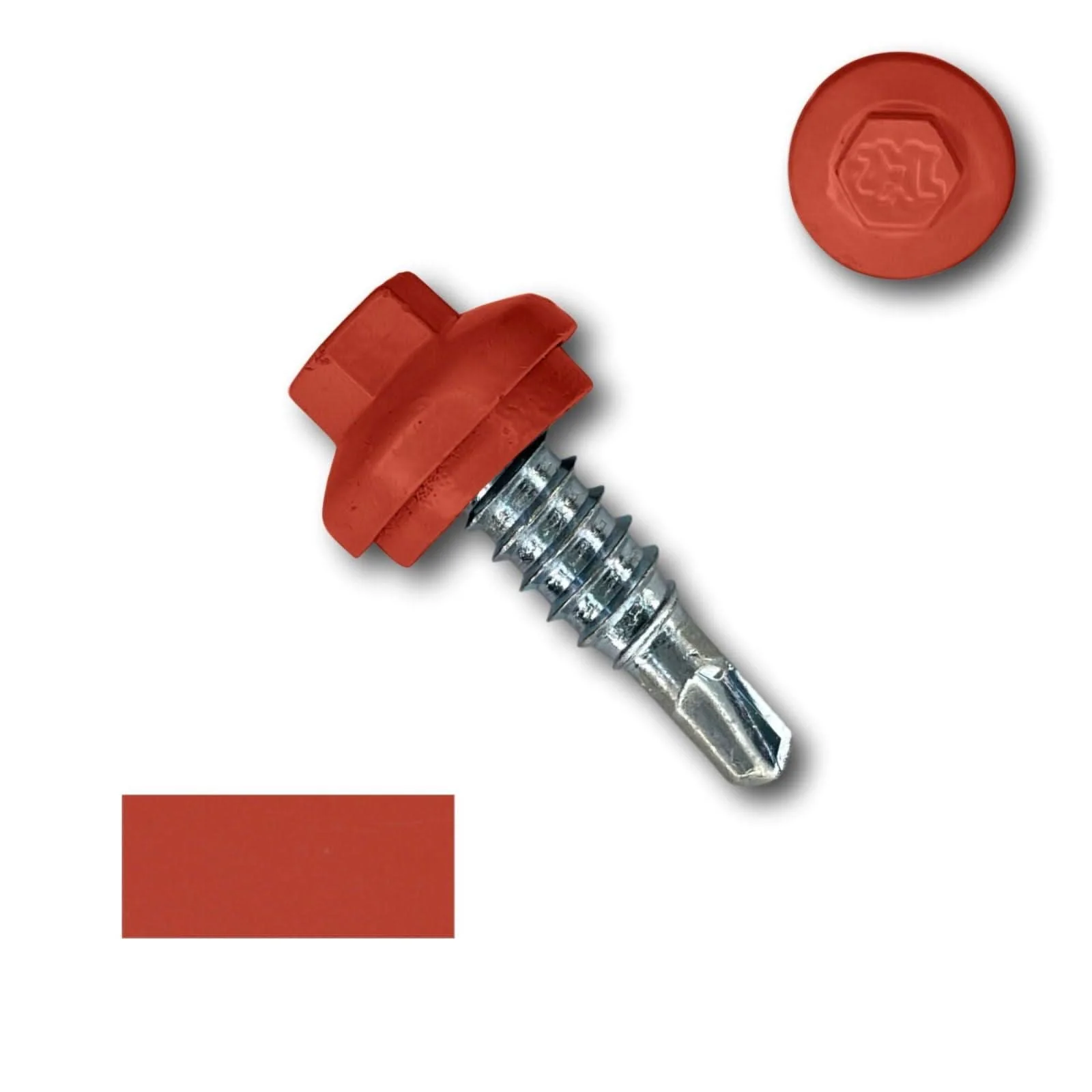 #14 x 7/8" Stitch Lap ZXL Dome Cap Metal Building Screws, Self-Drilling - 250 Pack - Image 11
