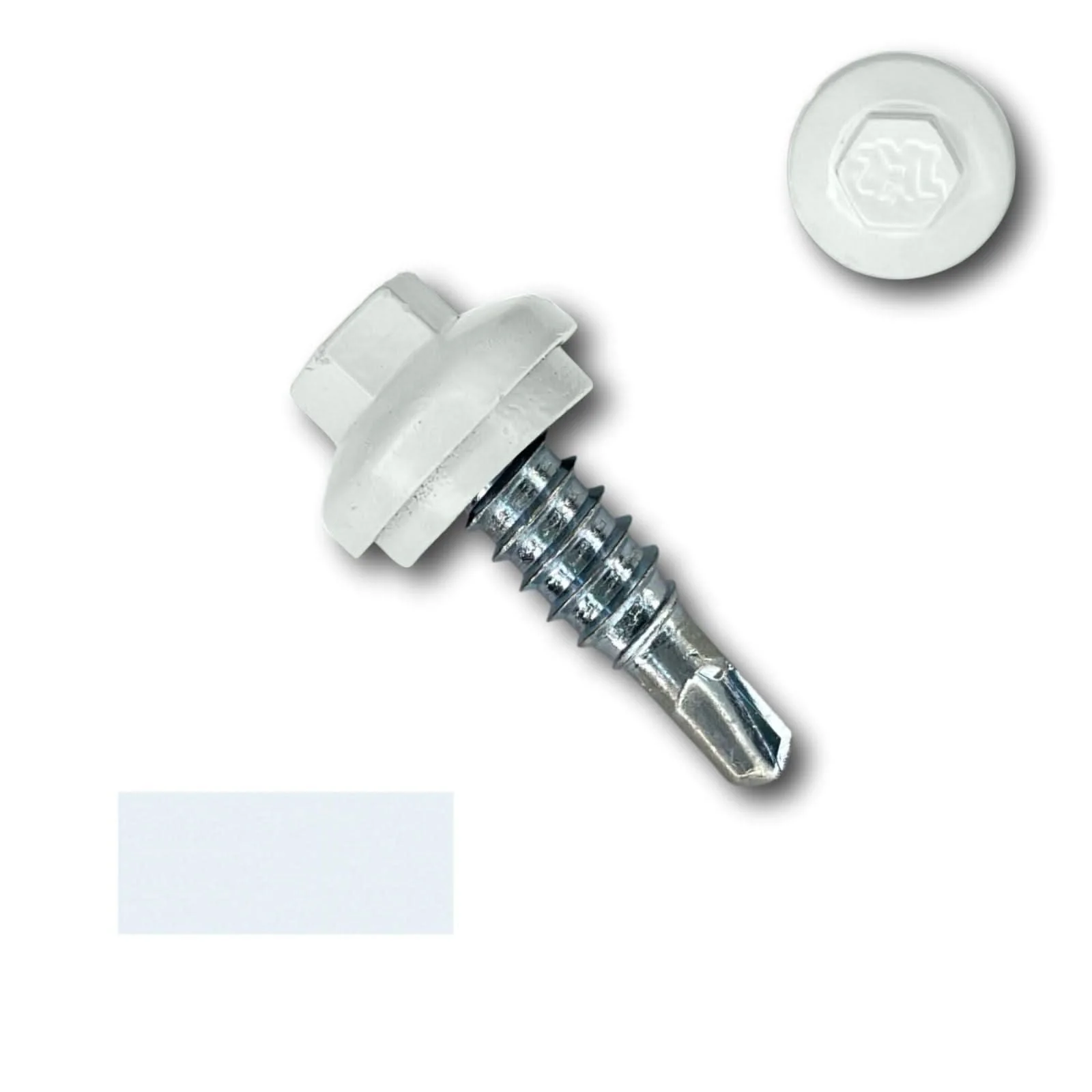 #14 x 7/8" Stitch Lap ZXL Dome Cap Metal Building Screws, Self-Drilling - 250 Pack - Image 2
